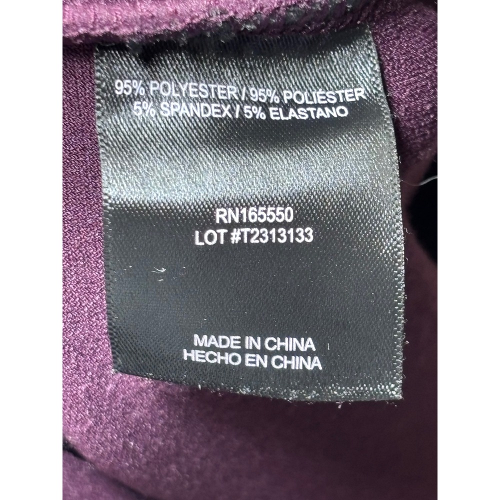 NWT 32 Degrees Women's Purple Fleece Snap Neck Pullover Sweatshirt Size XL - Picture 7 of 8